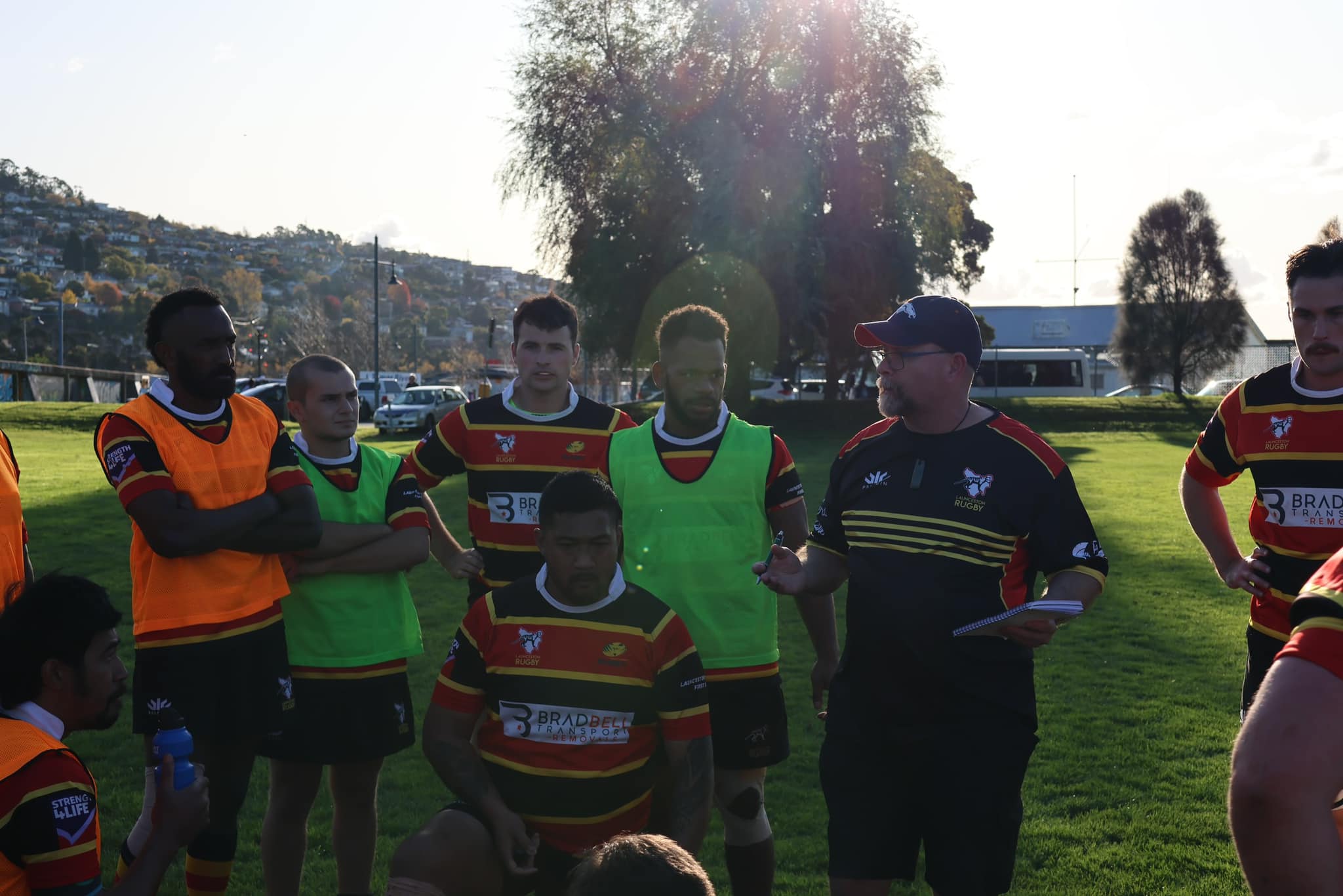 FRESH FACE: Launceston president Tua Agaiava believes new coach Darren Nicholson (second from right) can take the Tigers to new heights in 2023. Picture: Launceston Rugby Club Facebook