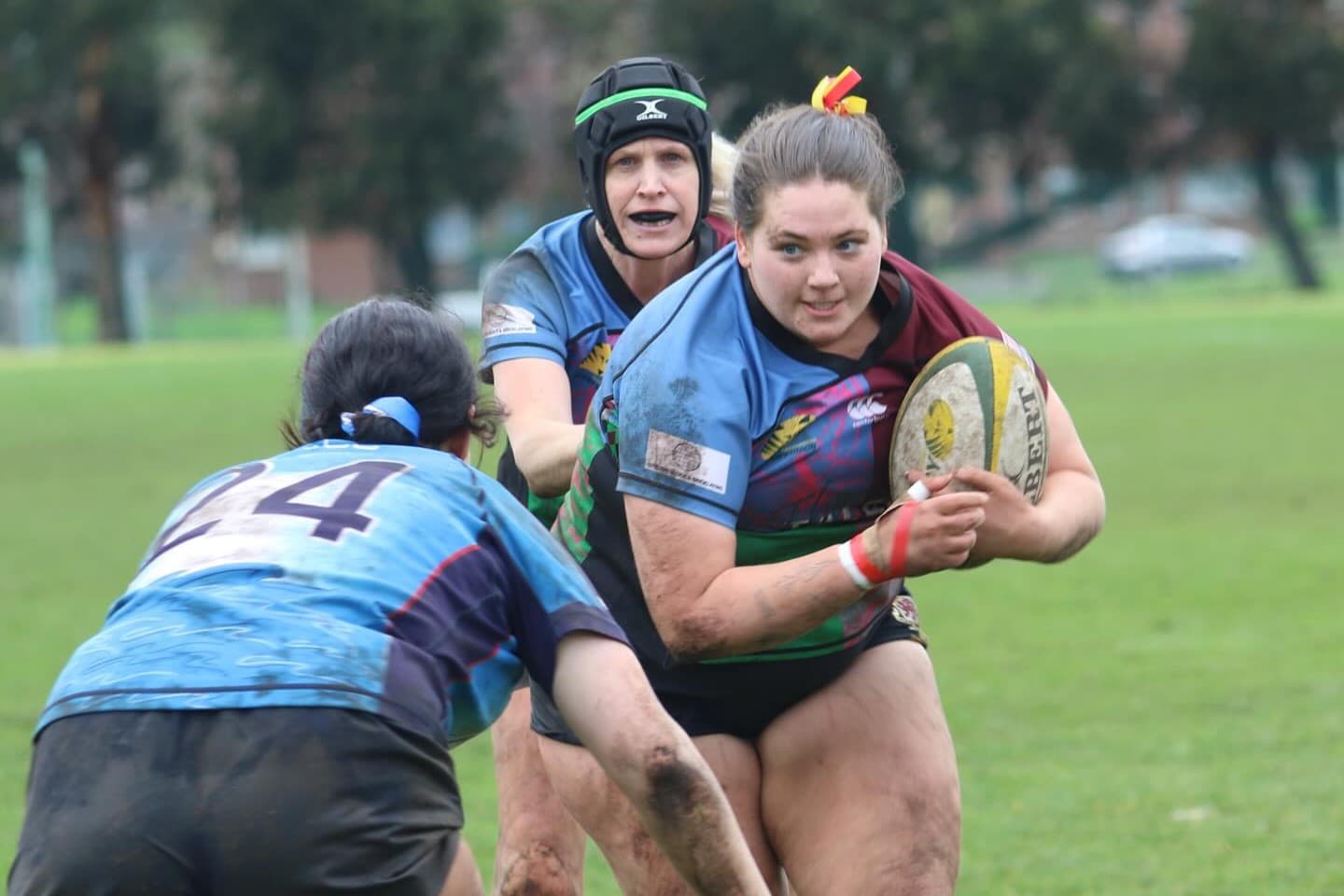 Tasmanian women's rugby stock image - 2024