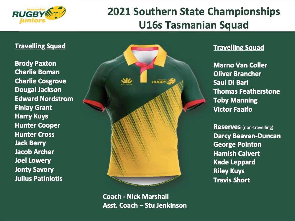 U16s Tasmanian Squad 2021