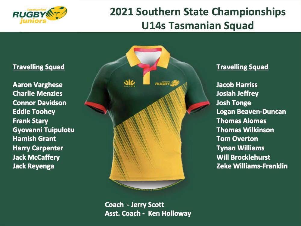 U14s Tasmanian Squad 2021